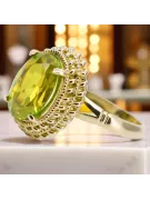 14K Yellow gold Yellow Peridot Ring Vintage craft vrc068y